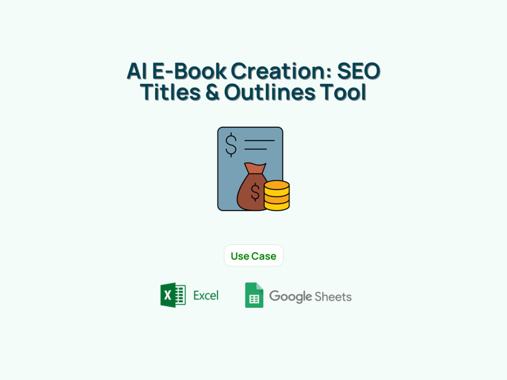 AI-Crafted E-Book Titles and Outlines