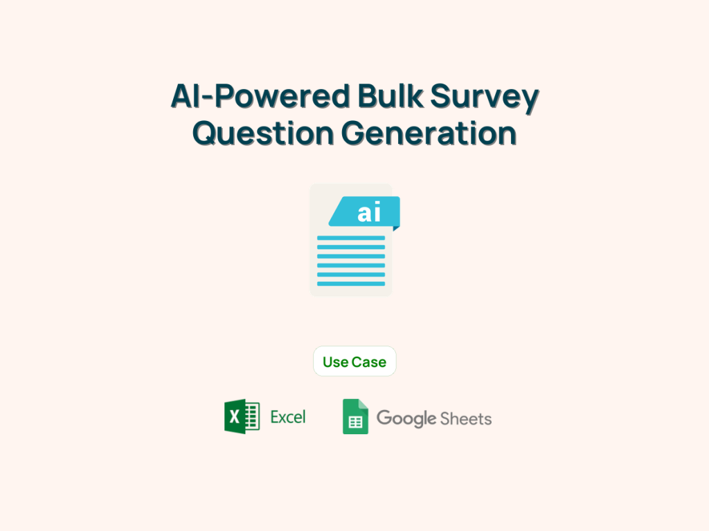 AI-Powered Bulk Survey Question Generation