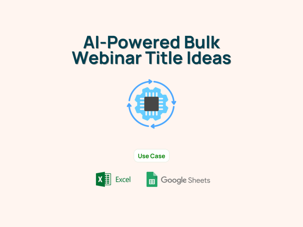 AI-Powered Bulk Webinar Title Ideas