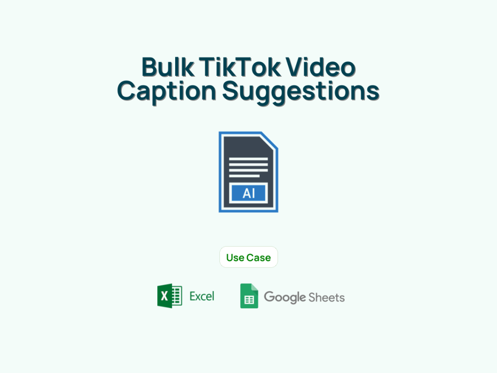Bulk TikTok Video Caption Suggestions