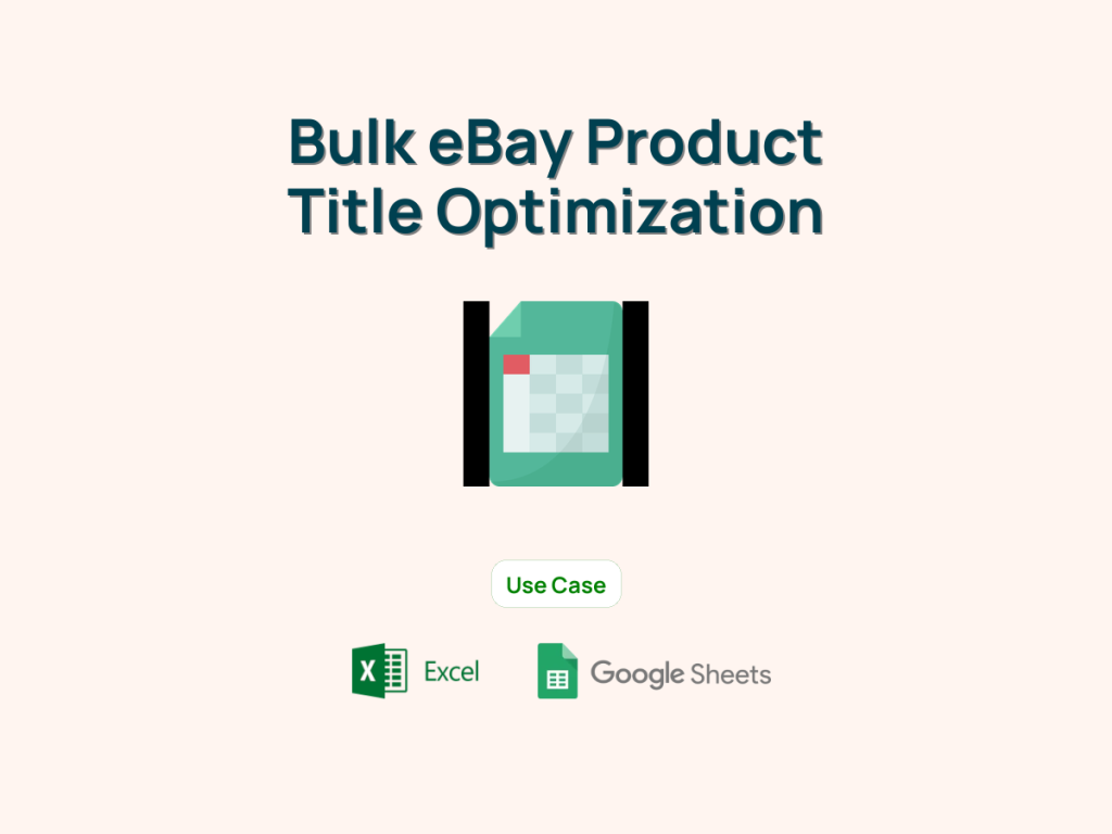 Bulk eBay Product Title Optimization